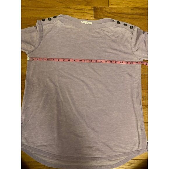 Jane + Delancey Women's Lavender Button Shoulder boat neck 3/4 sleeve Top size L - Picture 7 of 8